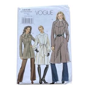 VOGUE Pattern V8438 Coat Size 6-12 Sewing Pattern UNCUT